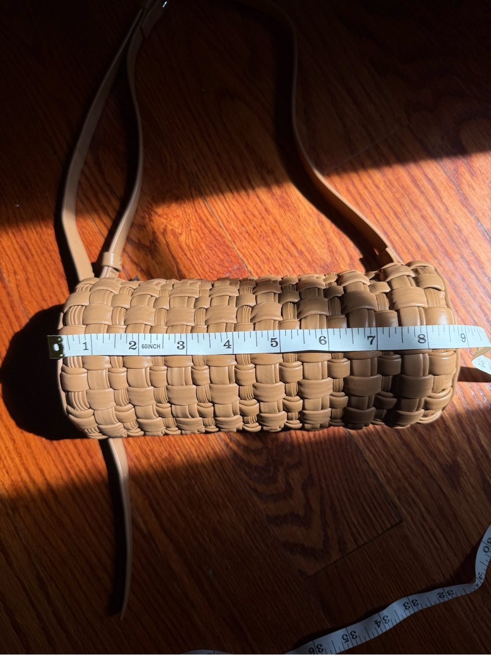 COS Woven Leather Crossbody Bag - Tan/Cognac - Picture 8 of 9
